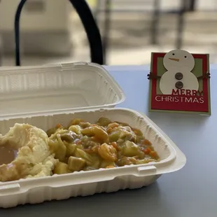 Seafood curry &amp; mash