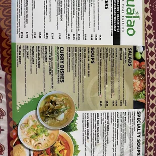 Menu side one