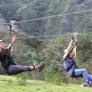 14 tandem ziplines!