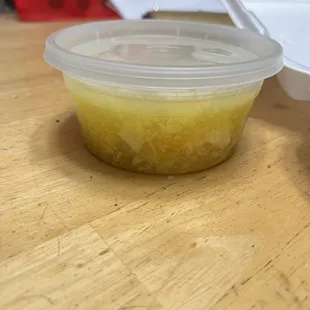 Egg flower soup from combo dinner to go style.