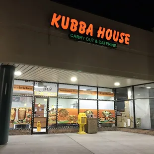 the front of the restaurant