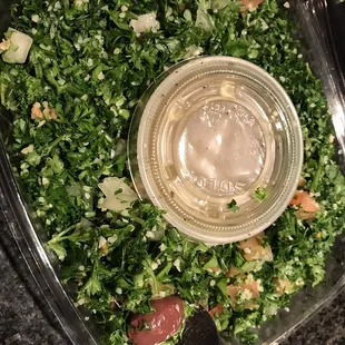 a bowl of kale salad