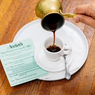 Turkish coffee with fortune