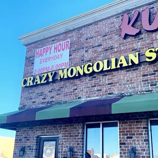 Happy hour sign.  However they do not offer "Happy Hour"