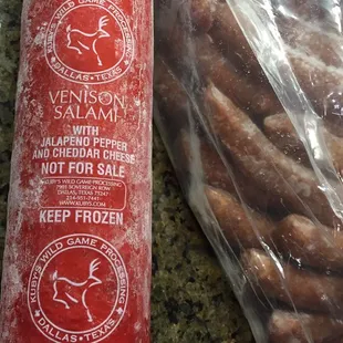 Venison salami. Sooo darn good!