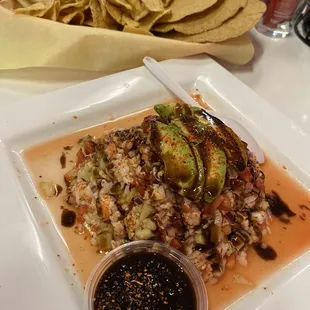 Tostada de camarón