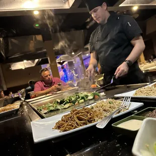 Our amazing chef and my favorite noodles!