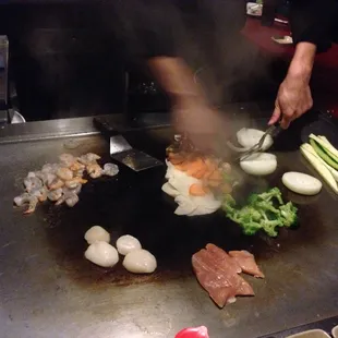 interior, sushi and sashimi