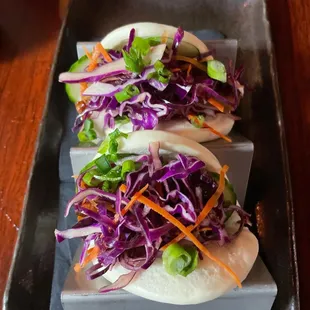 Bao Buns with pork belly, excellent food and service