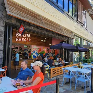 Outside Banzai Burger on Kuhio Ave