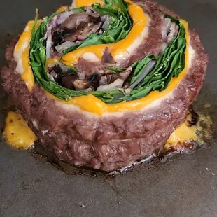 Flank steak pinwheel