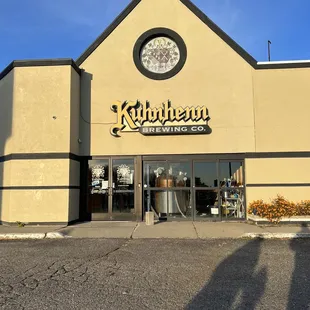 the front of the building