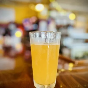 a glass of orange juice