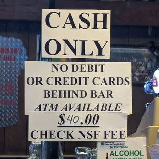 Cash only.