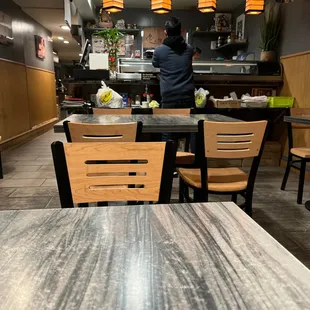 Indoor dining area