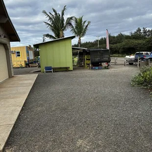a car parked in the driveway