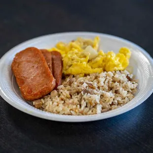 a plate of food on a table