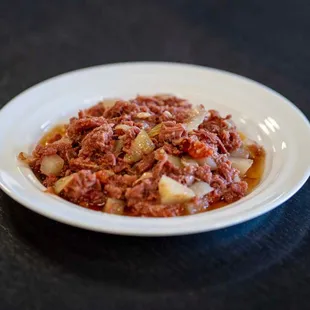 a plate of food on a table