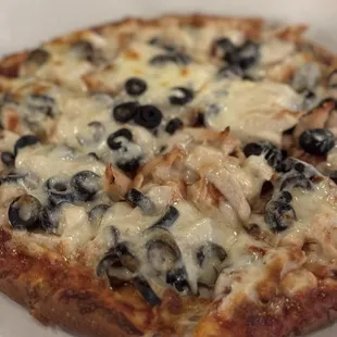 "Super small" sized pizza with 2 toppings.