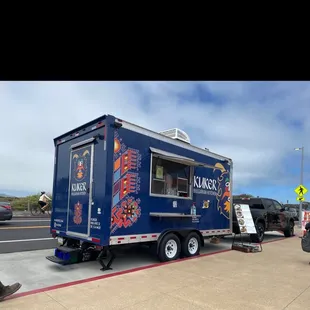 Eating at the food truck by the new Out Post
