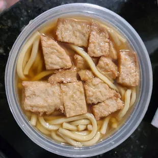 Vegan chicken noodle soup