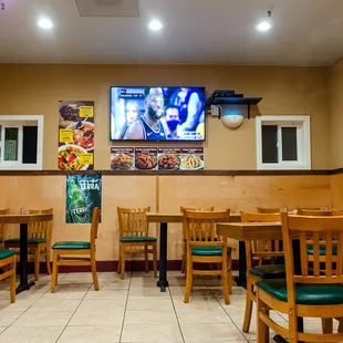 Warriors game was on their TV.