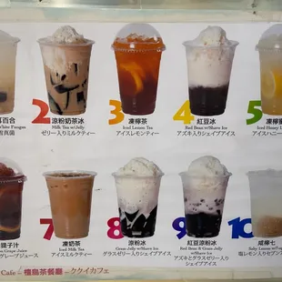 Drinks not on the menu.