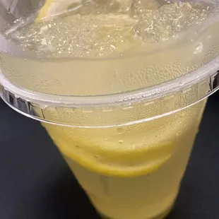 Iced Honey lemon drink. Can order or it hot too! Both are good! Lots of lemon slices!