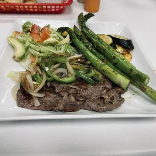 Carne Asada subbed rice &amp; beans for extra veggies