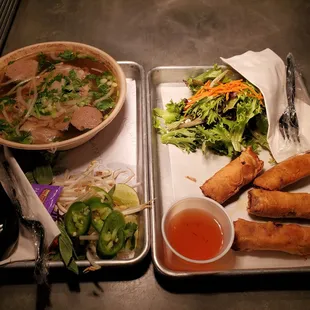 Pho &amp; egg rolls