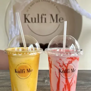 Mango lassi and rose milkshake - so good!