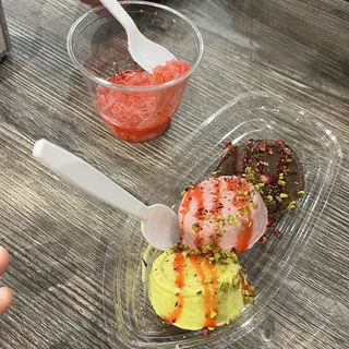 3 Kulfi flavours bowl