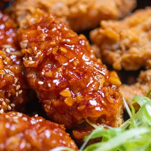 Sweet and Spicy (Yangnyeom) Korean fried chicken wings