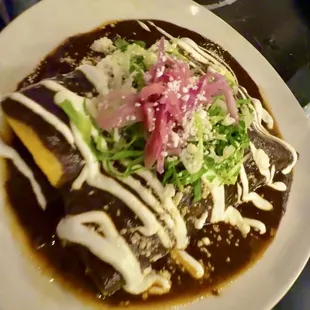 Oaxacan Mole Enchiladas