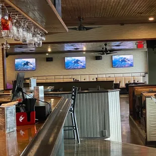 the bar and lounge area