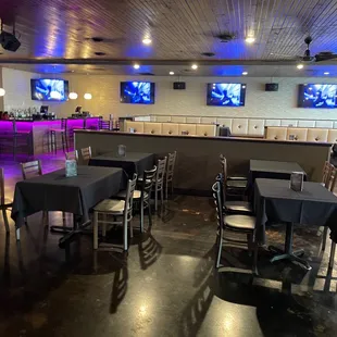interior, sushi and sashimi