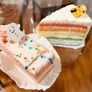 Pog and rainbow cake