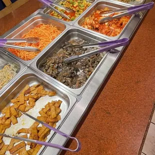 chicken wings and fried chicken, interior