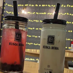 Sugar brown milk boba. Place is nice and clean. I enjoyed myself. They had Jenga provided to play. Chill spot to be at