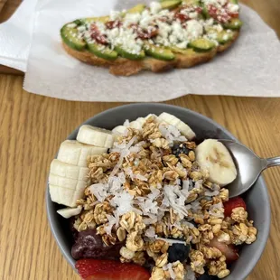 Delicious açaí bowl &amp; specialty avocado toast!