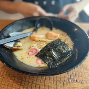 a plate of food on a table