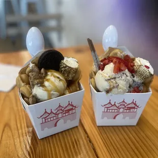 Two treats, caramel truffle  ice cream