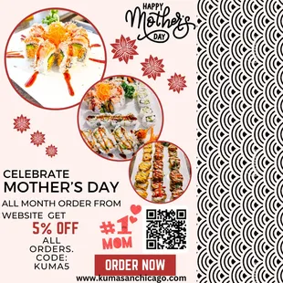 Celebrate Mother&apos;s All month long. Get 5% off when order on website all orders. Use Code: KUMA5