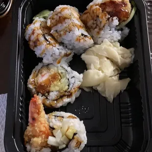 Shrimp Tempura Roll. $6 only 5 pieces though. Pretty good. Tastes fresh.