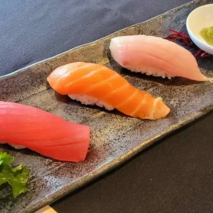 Tuna, Salmon, Yellowtail Sushi