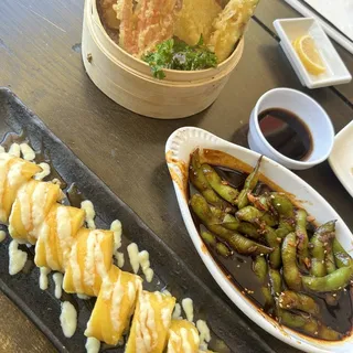 Spicy Garlic Edamame