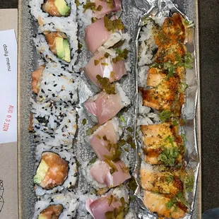 From left to right: Salmon Avocado, Jackalope, and Half Baked