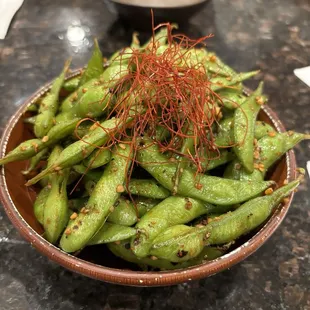garlic edamame