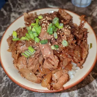 Gyudon rice bowl