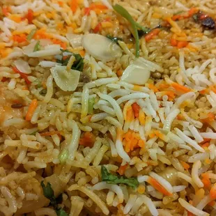 Shrimp biryani